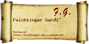 Feichtinger Gerő névjegykártya